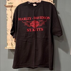 Harley-Davidson Black Tee with Red Graphics